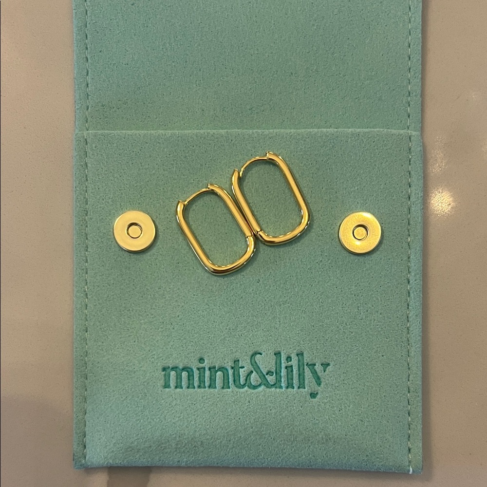Mint & Lily Gold Hoop Earrings